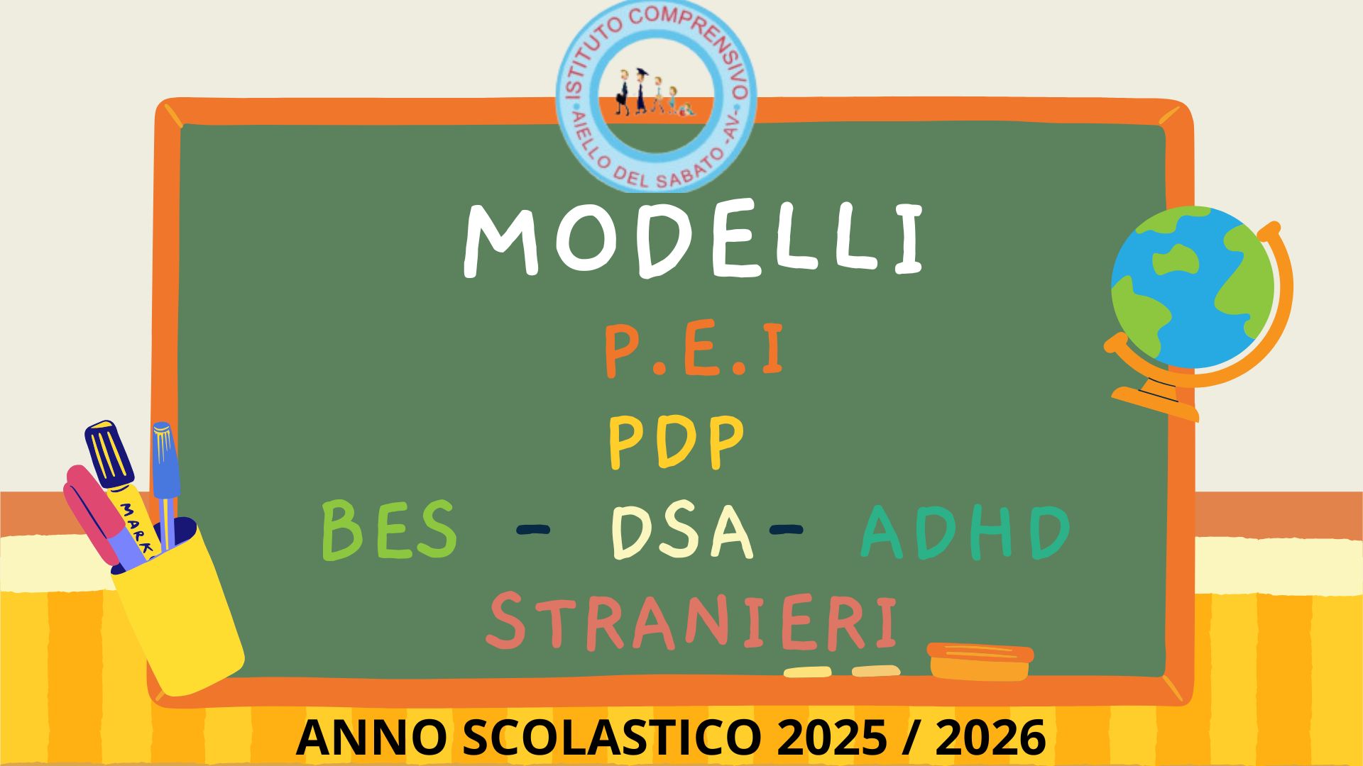 Modelli P.E.I -e PDP BES-DSA-ADHD-STRANIERI a. s. 2025/ 2026